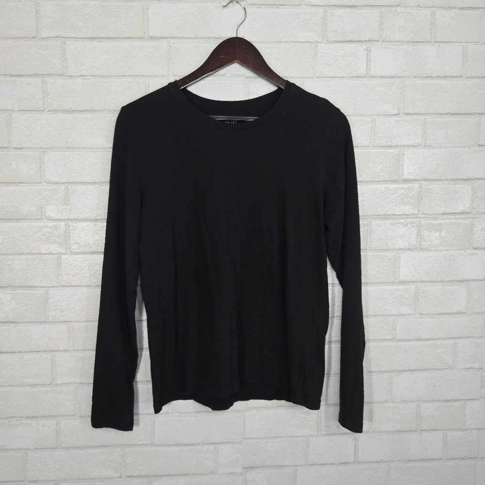 Time‎ and Tru plain long sleeve black tee